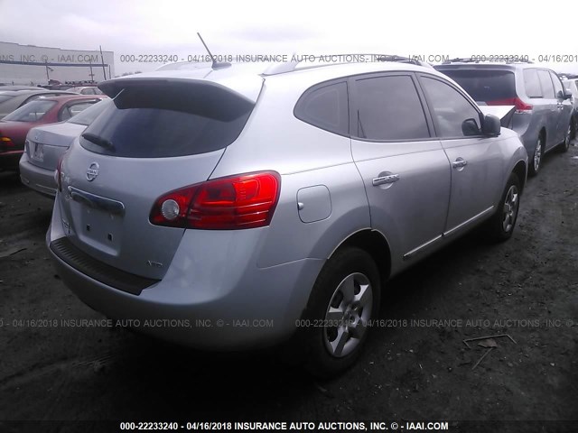 JN8AS5MV0EW719646 - 2014 NISSAN ROGUE SELECT S SILVER photo 4