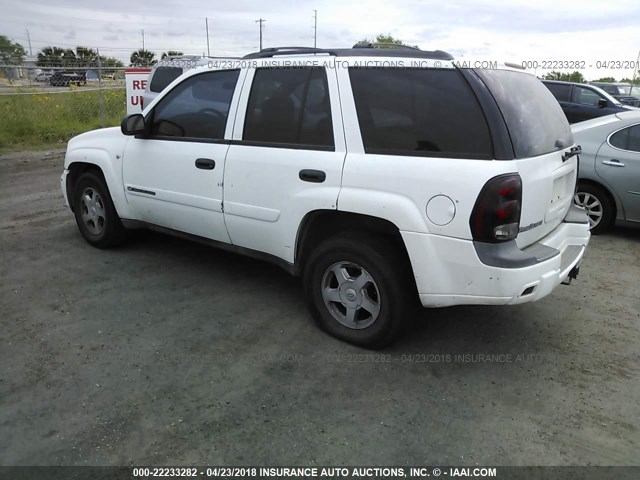 1GNDS13S322256839 - 2002 CHEVROLET TRAILBLAZER  WHITE photo 3