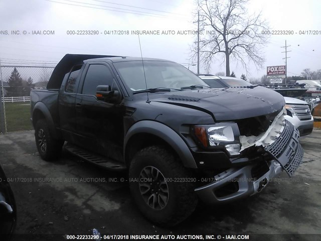 1FTEX1E63AFC48164 - 2010 FORD F150 SUPER CAB BLACK photo 1