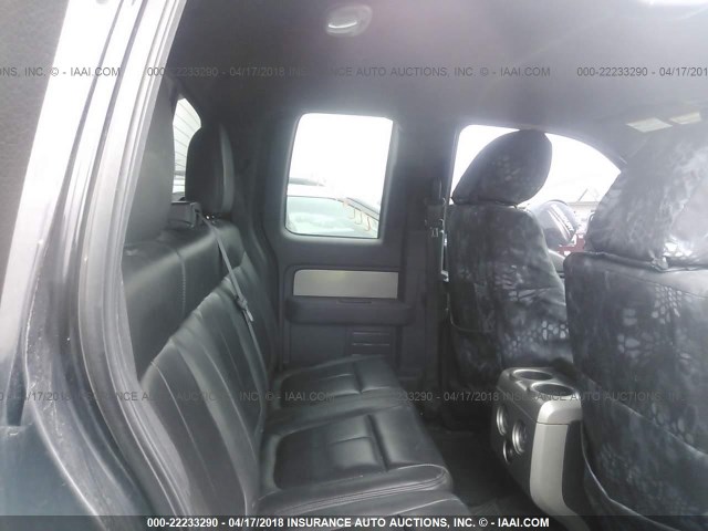 1FTEX1E63AFC48164 - 2010 FORD F150 SUPER CAB BLACK photo 8