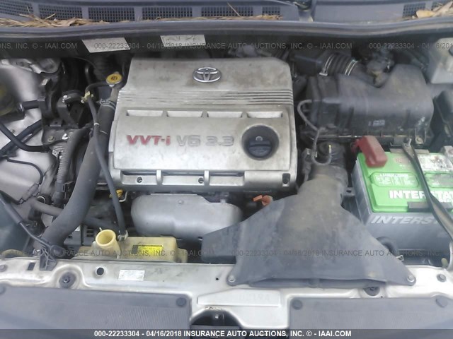 5TDZA23C16S546074 - 2006 TOYOTA SIENNA CE/LE SILVER photo 10