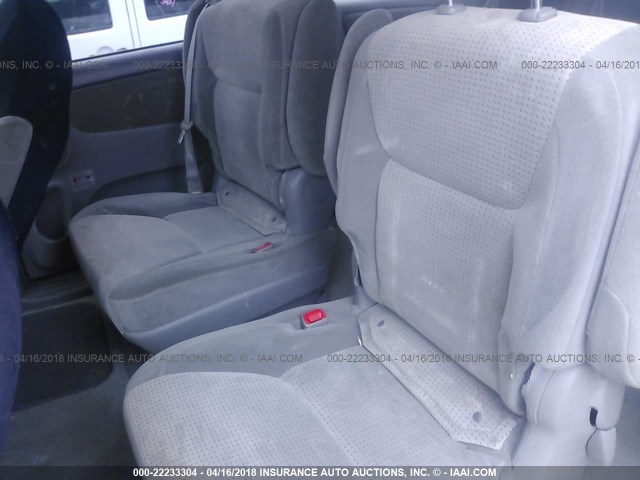 5TDZA23C16S546074 - 2006 TOYOTA SIENNA CE/LE SILVER photo 8