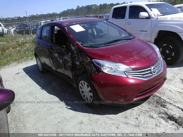 3N1CE2CP9FL366265 - 2015 NISSAN VERSA NOTE S/S PLUS/SV/SL/SR BURGUNDY photo 1