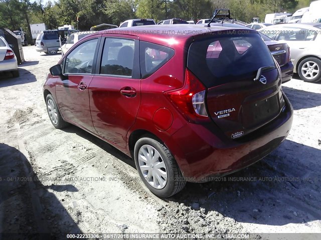 3N1CE2CP9FL366265 - 2015 NISSAN VERSA NOTE S/S PLUS/SV/SL/SR BURGUNDY photo 3