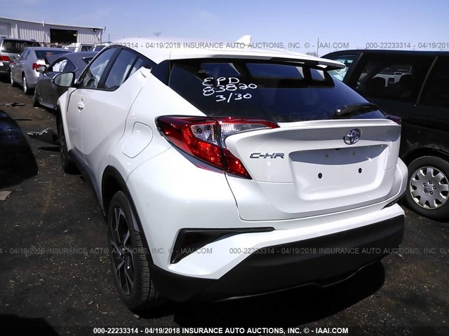 NMTKHMBX0JR050428 - 2018 TOYOTA C-HR XLE/XLE PREMIUM WHITE photo 3