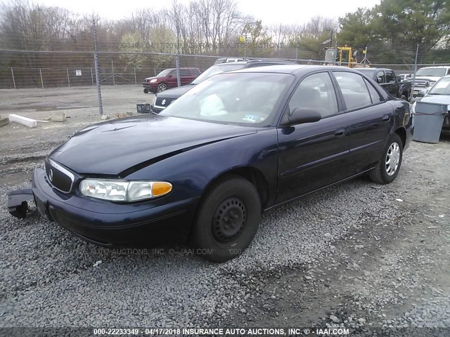 2G4WS52J031279686 - 2003 BUICK CENTURY CUSTOM BLUE photo 2