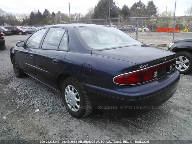 2G4WS52J031279686 - 2003 BUICK CENTURY CUSTOM BLUE photo 3