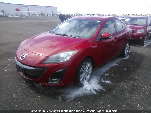 JM1BL1S51A1174072 - 2010 MAZDA 3 S RED photo 2