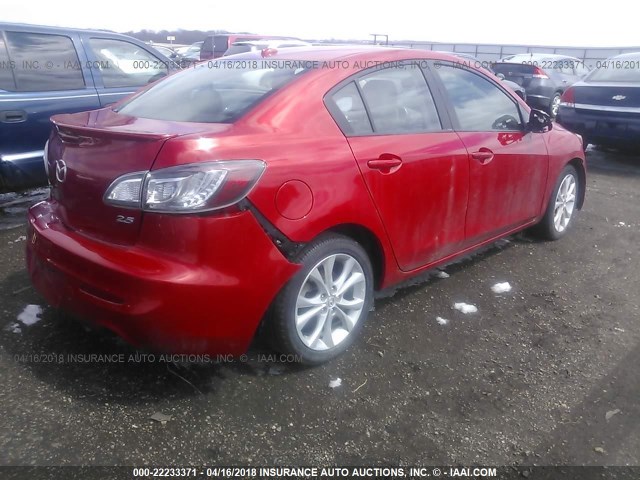 JM1BL1S51A1174072 - 2010 MAZDA 3 S RED photo 4