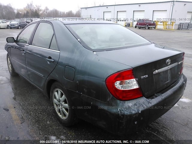 4T1BF30K02U504162 - 2002 TOYOTA CAMRY LE/XLE/SE 绿色 照片 3