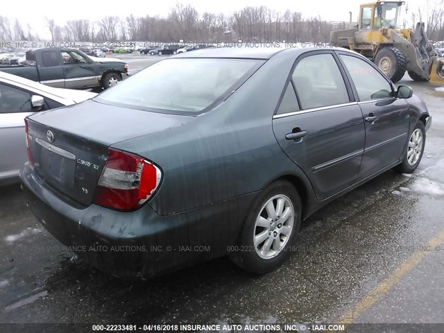 4T1BF30K02U504162 - 2002 TOYOTA CAMRY LE/XLE/SE 绿色 照片 4