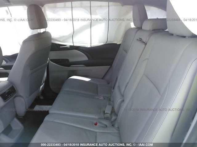 5TDKKRFHXES016876 - 2014 TOYOTA HIGHLANDER XLE ვერცხლისფერი ფოტო 8