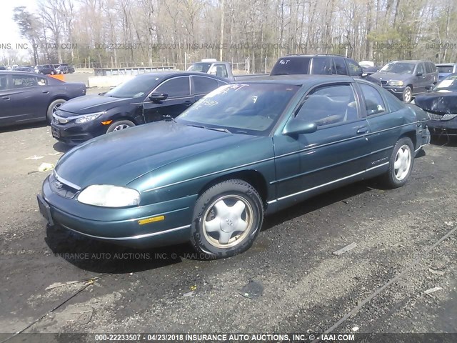 2G1WW12M5X9263124 - 1999 CHEVROLET MONTE CARLO LS მწვანე ფოტო 2