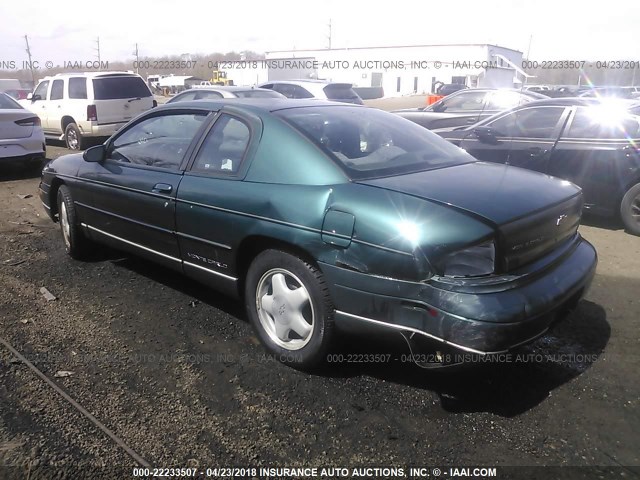 2G1WW12M5X9263124 - 1999 CHEVROLET MONTE CARLO LS მწვანე ფოტო 3