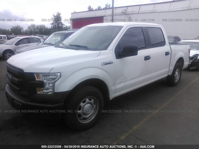 1FTEW1C88FFC15496 - 2015 FORD F150 SUPERCREW WHITE photo 2