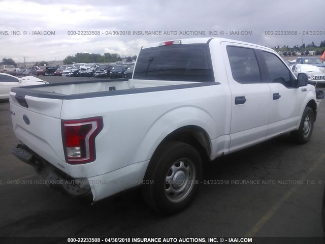 1FTEW1C88FFC15496 - 2015 FORD F150 SUPERCREW WHITE photo 4