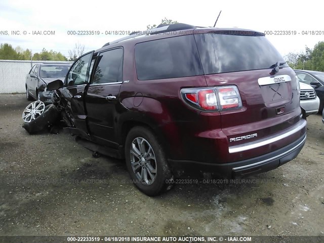 1GKKVRKD7FJ248350 - 2015 GMC ACADIA SLT-1 BURGUNDY photo 3