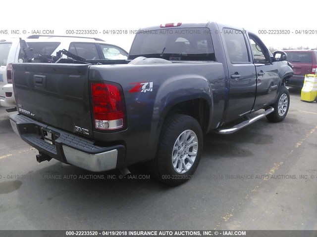 3GTP2WE34BG285072 - 2011 GMC SIERRA K1500 SLT GRAY photo 4