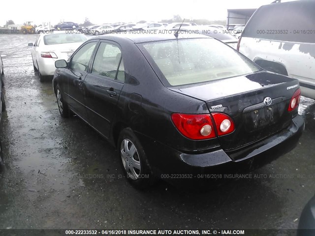 JTDBR32E860065423 - 2006 TOYOTA COROLLA CE/LE BLACK photo 3