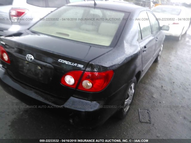 JTDBR32E860065423 - 2006 TOYOTA COROLLA CE/LE BLACK photo 4