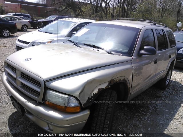 1D4HS48N33F562371 - 2003 DODGE DURANGO SLT TAN photo 2