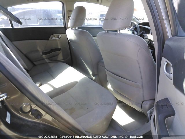 2HGFB2F53CH581031 - 2012 HONDA CIVIC LX GRAY photo 8