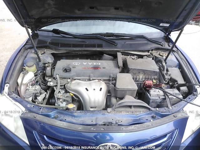 4T1BE46K58U247864 - 2008 TOYOTA CAMRY CE/LE/XLE/SE BLUE photo 10