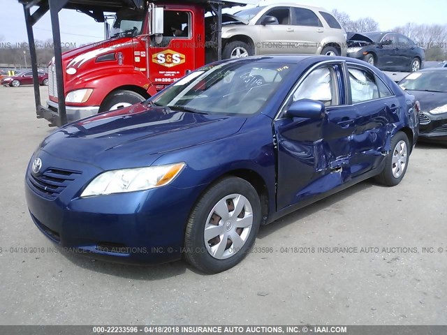 4T1BE46K58U247864 - 2008 TOYOTA CAMRY CE/LE/XLE/SE BLUE photo 2