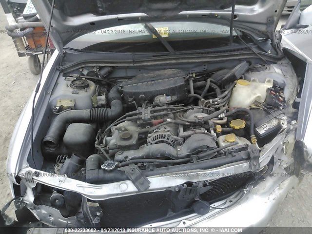 JF1SF656X2H750037 - 2002 SUBARU FORESTER S SILVER photo 10