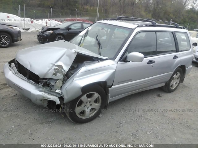 JF1SF656X2H750037 - 2002 SUBARU FORESTER S SILVER photo 2