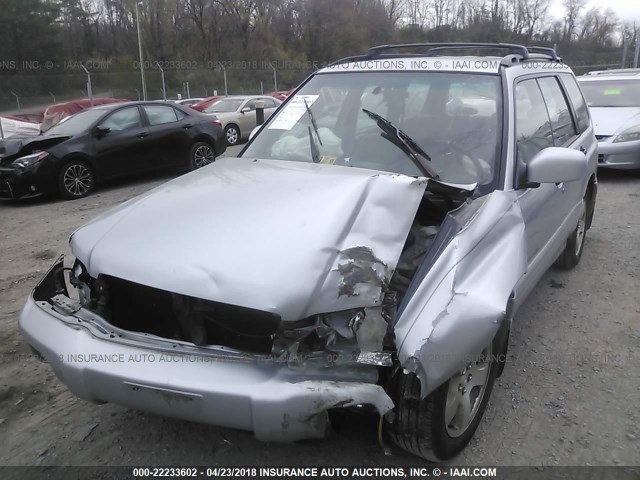 JF1SF656X2H750037 - 2002 SUBARU FORESTER S SILVER photo 6