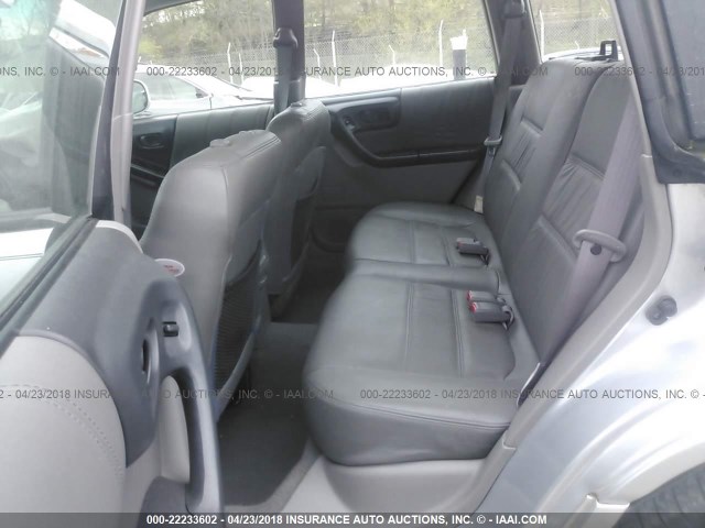 JF1SF656X2H750037 - 2002 SUBARU FORESTER S SILVER photo 8