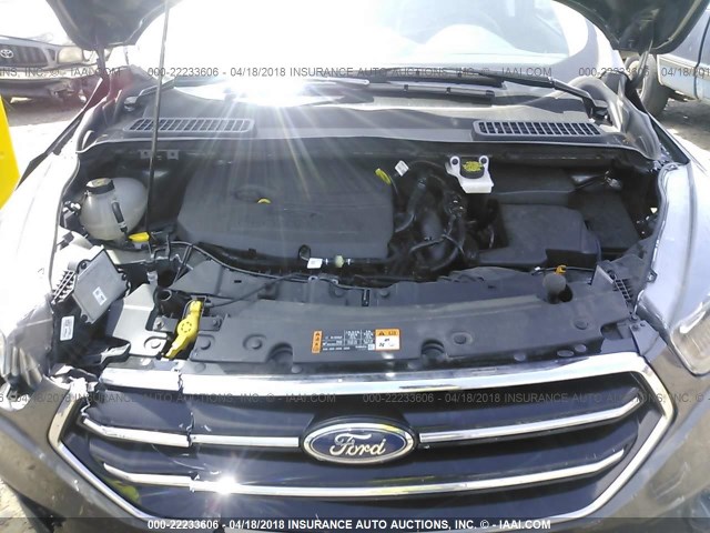 1FMCU0JD4HUE30004 - 2017 FORD ESCAPE TITANIUM GRAY photo 10