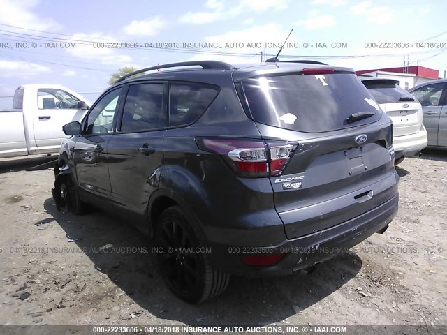 1FMCU0JD4HUE30004 - 2017 FORD ESCAPE TITANIUM GRAY photo 3