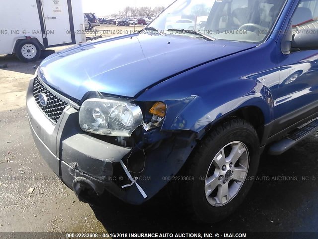 1FMCU03Z07KB76665 - 2007 FORD ESCAPE XLT BLUE photo 6