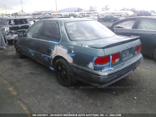 JHMCB7673NC061898 - 1992 HONDA ACCORD EX/EX-R GREEN photo 3