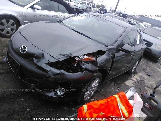 JM1BL1VP0D1824611 - 2013 MAZDA 3 I GRAY photo 2