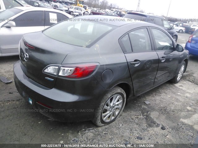 JM1BL1VP0D1824611 - 2013 MAZDA 3 I GRAY photo 4