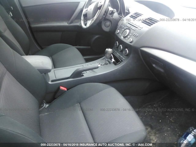 JM1BL1VP0D1824611 - 2013 MAZDA 3 I GRAY photo 5