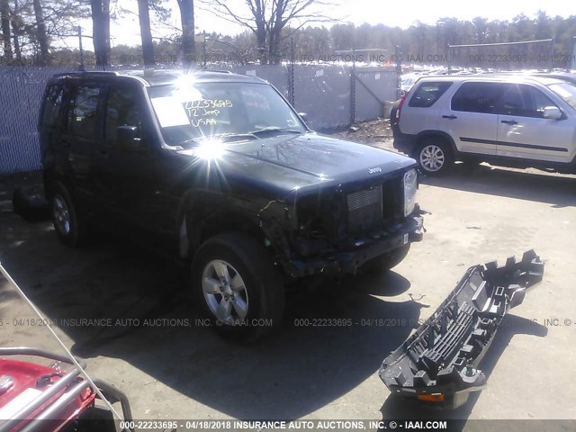 1C4PJMAK8CW103364 - 2012 JEEP LIBERTY SPORT BLACK photo 1