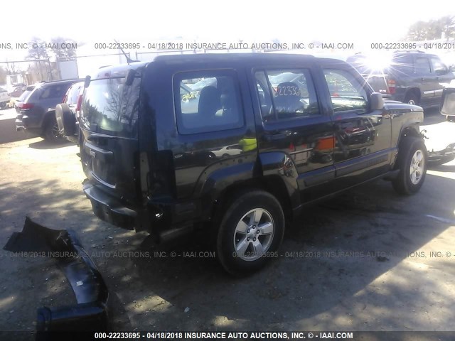 1C4PJMAK8CW103364 - 2012 JEEP LIBERTY SPORT BLACK photo 4