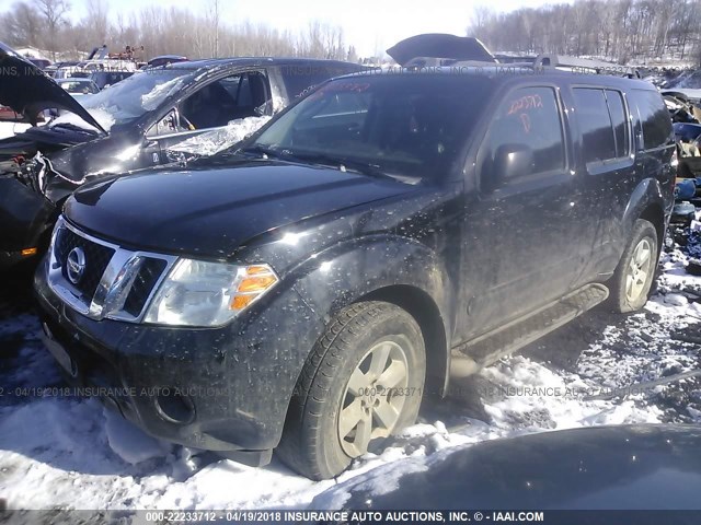 5N1AR18B98C649579 - 2008 NISSAN PATHFINDER S/LE/SE BLACK photo 2