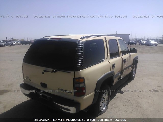 1GNEC13T15R241777 - 2005 CHEVROLET TAHOE C1500 TAN photo 4