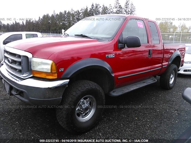 1FTNX21S9XEC21882 - 1999 FORD F250 SUPER DUTY RED photo 2