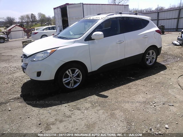 KM8JU3ACXCU386518 - 2012 HYUNDAI TUCSON GLS/LIMITED 白色 照片 2