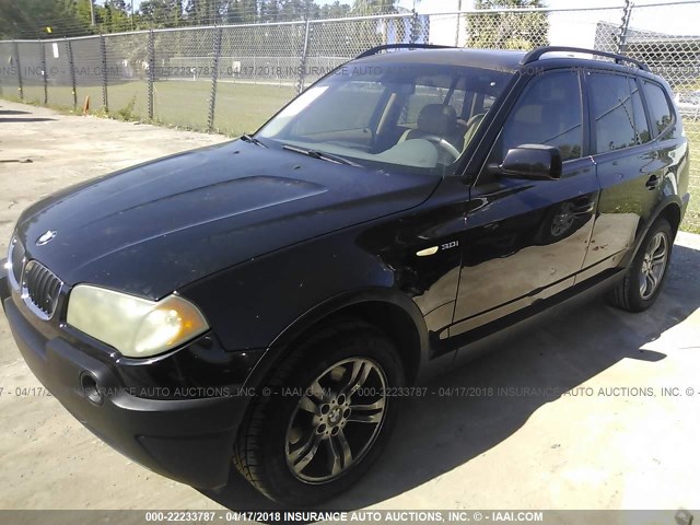 WBXPA93404WC32587 - 2004 BMW X3 3.0I BLACK photo 2