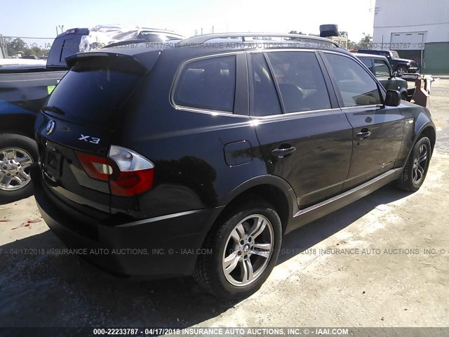 WBXPA93404WC32587 - 2004 BMW X3 3.0I BLACK photo 4