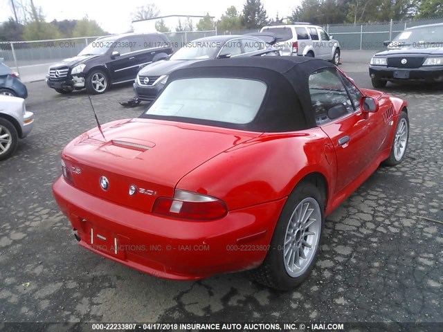 WBACN534X1LJ56716 - 2001 BMW Z3 3.0 RED photo 4