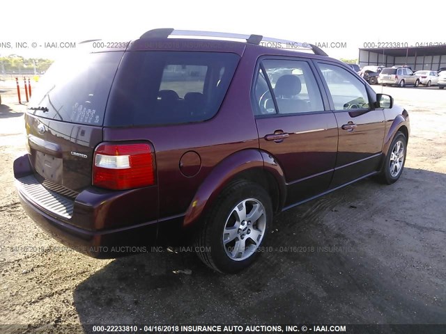 1FMZK03106GA26308 - 2006 FORD FREESTYLE LIMITED MAROON photo 4