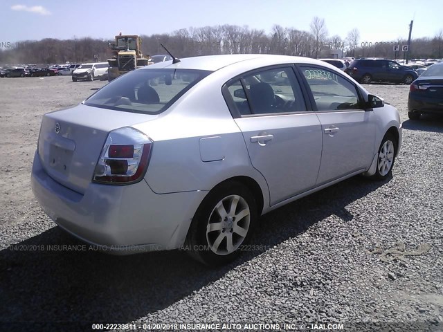 3N1AB61E38L737027 - 2008 NISSAN SENTRA 2.0/2.0S/2.0SL SILVER photo 4